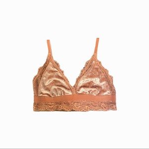 Victoria’s Secret Lace and Velvet Pink Triangle Bralette